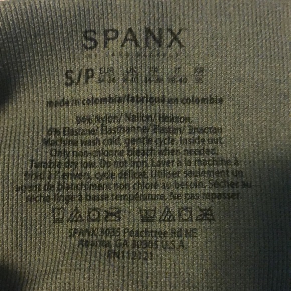 Spanx Leggings Olive Green Tight Leggings Control Top S - Picture 5 of 5